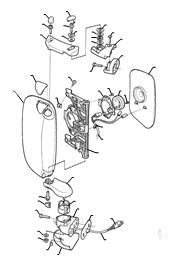 Консольный кронштейн левый в сборе с нижним кронштейном (длинный) и жгутом электропроводки